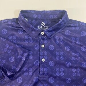 Elliott Collection Polo Shirt‎ Mens Medium Magnolia Green Golf Moisture Wicking